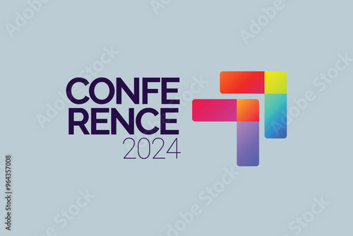 Conference Logo Template for your business, association, company, etc. Colorful shape