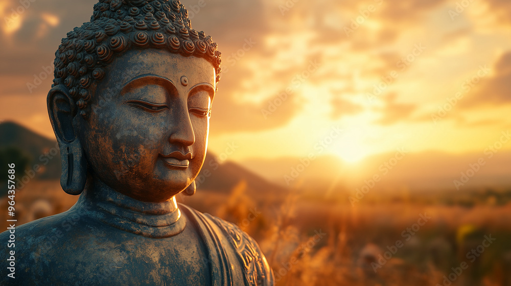 Buddha statue symbolizing peace and spirituality Buddha statue symbolizing peace and spirituality