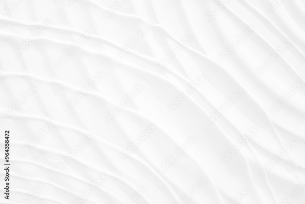 Obraz premium Abstract White Grunge Minimalist Wave Stucco Background.