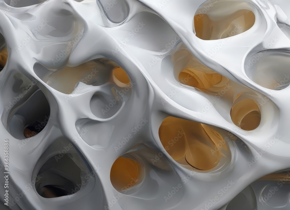 a close-up view of a white, textured surface with a complex, organic pattern of holes and curves, creating a sense of depth and complexity. a close-up view of a white, textured surface with a complex, organic pattern of holes and curves, creating a sense of depth and complexity.
