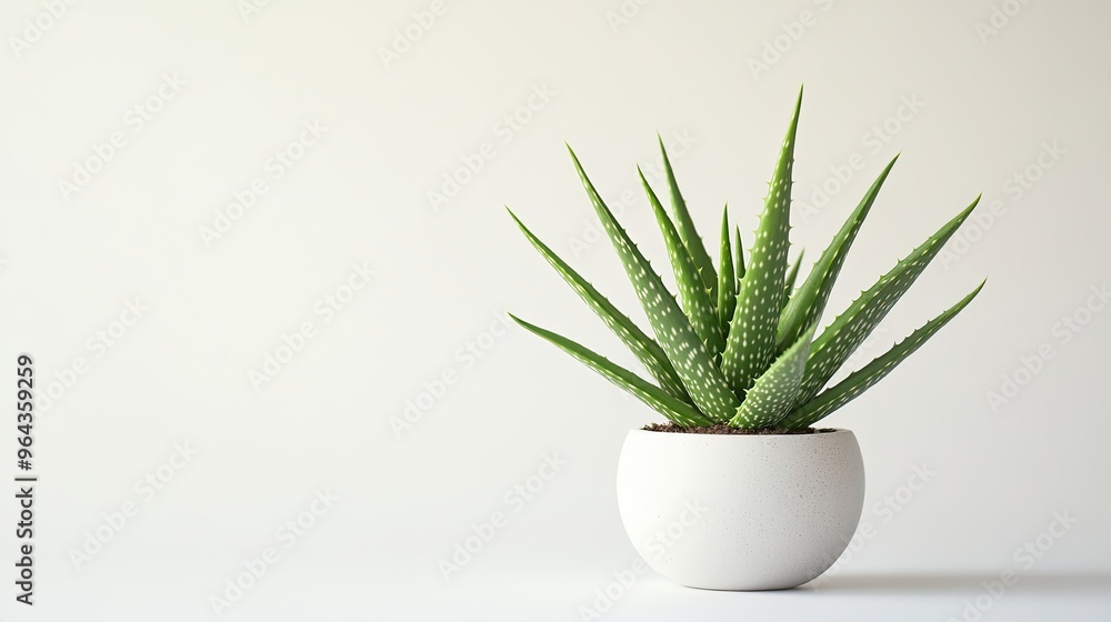 Aloe vera plant isolated. Generative AI Aloe vera plant isolated. Generative AI