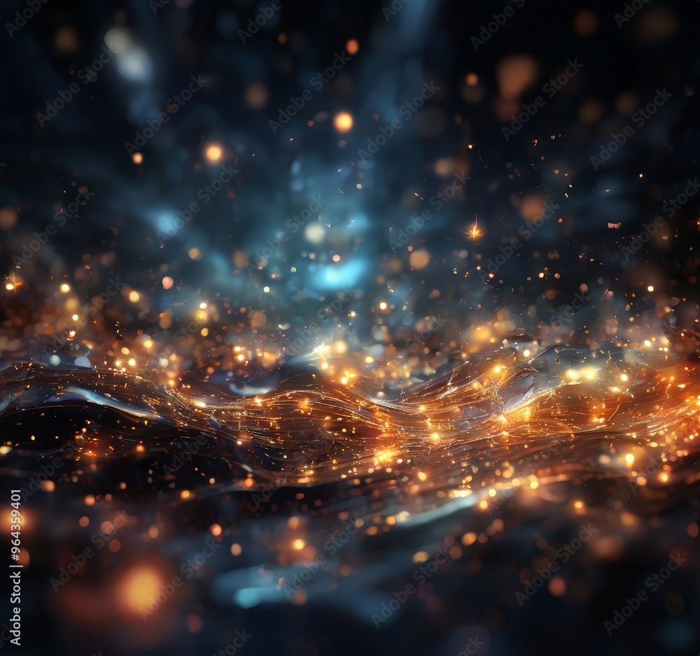 a dynamic, abstract scene of swirling, glowing particles in shades of orange and blue, creating a sense of movement and energy. a dynamic, abstract scene of swirling, glowing particles in shades of orange and blue, creating a sense of movement and energy.