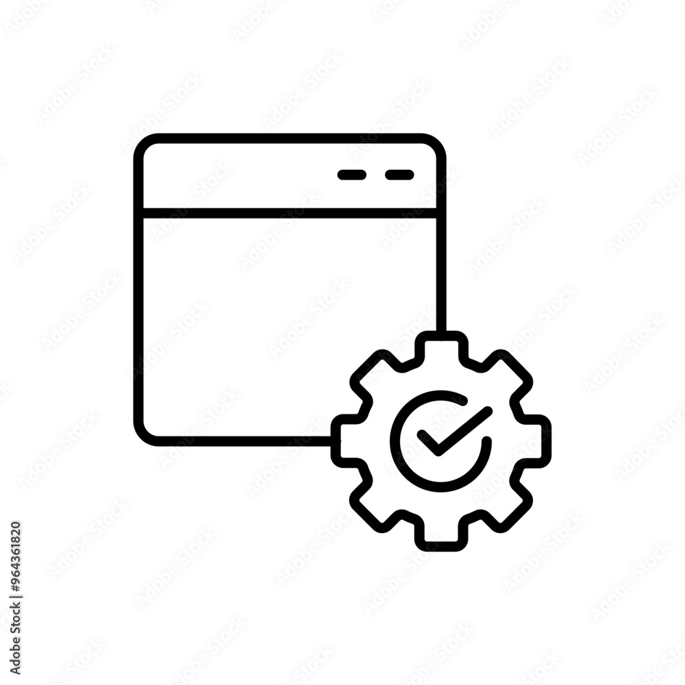 Web testing outline icons, minimalist vector illustration ,simple transparent graphic element .Isolated on white background Web testing outline icons, minimalist vector illustration ,simple transparent graphic element .Isolated on white background