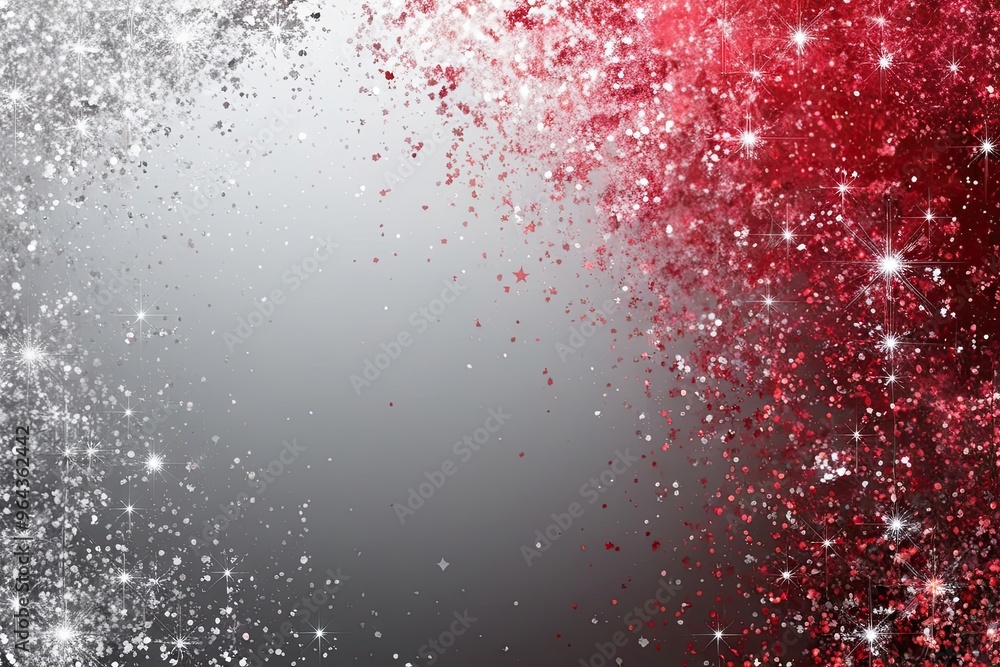 Silver and Red Abstract Background with Sparkle for New Year's Celebration Silver and Red Abstract Background with Sparkle for New Year's Celebration