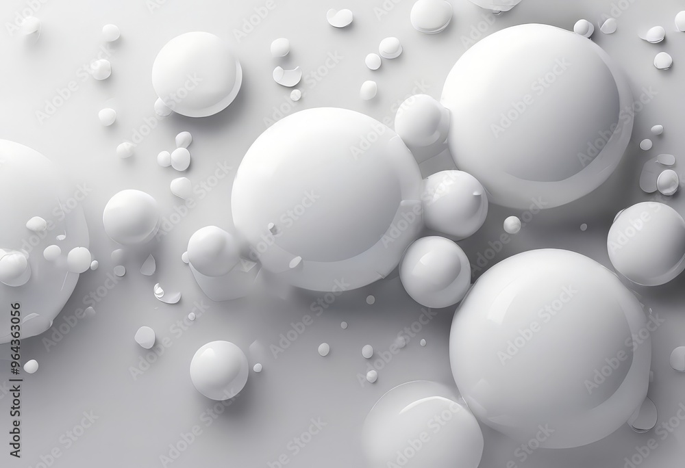 collection of white spheres scattered across a light gray background, creating a visually striking abstract composition. collection of white spheres scattered across a light gray background, creating a visually striking abstract composition.