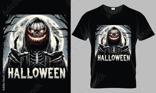 Halloween Typography Vector T-shirt Design