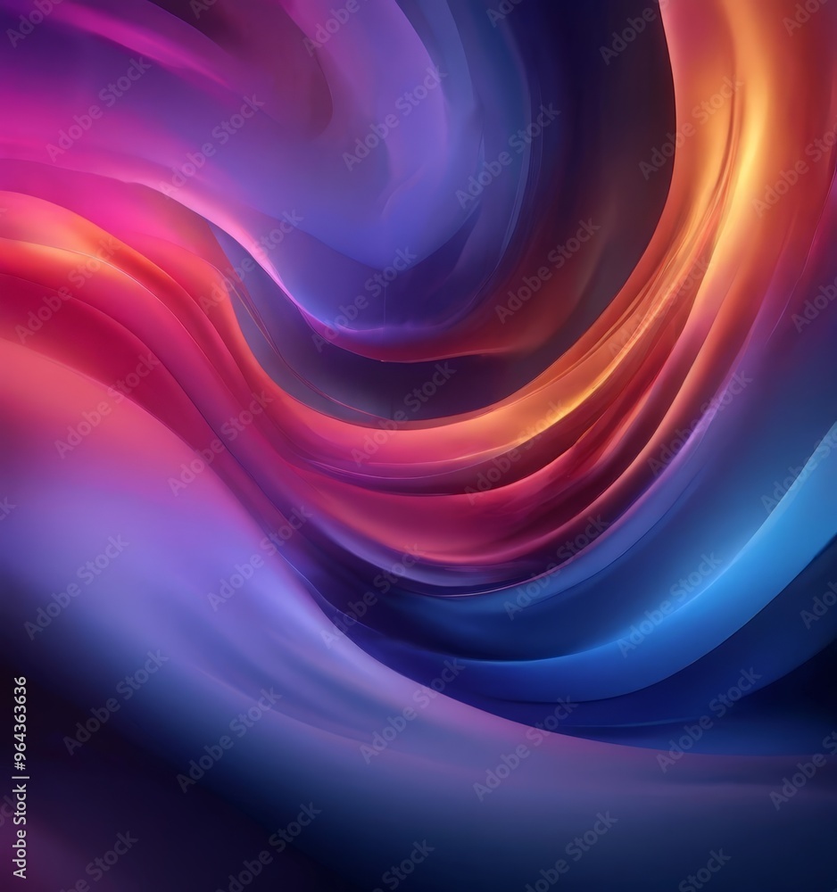 Obraz premium vibrant abstract composition of swirling, multicolored lines and curves, creating a dynamic and visually striking effect.