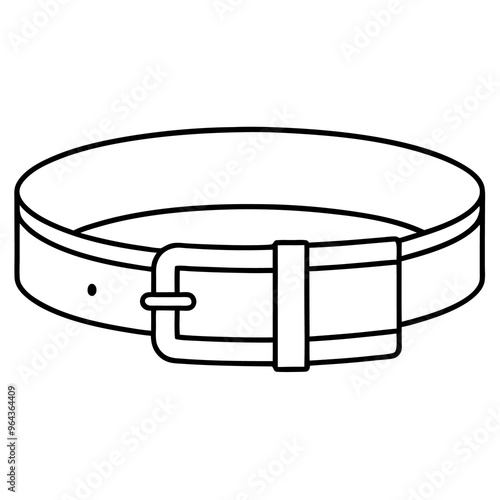 belt outline coloring book page line art illustration digital drawing