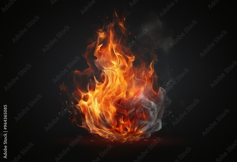 A fiery explosion with intense flames and smoke engulfs the image, creating a dramatic and visual. A fiery explosion with intense flames and smoke engulfs the image, creating a dramatic and visual.