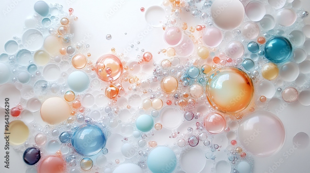 Bubbles merging to create intricate designs organic shapes Bubbles merging to create intricate designs organic shapes