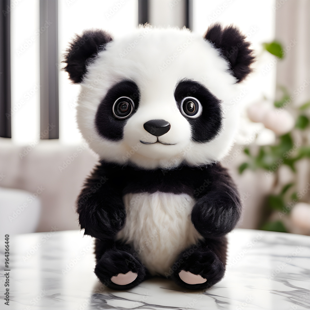 A fur panda toy A fur panda toy