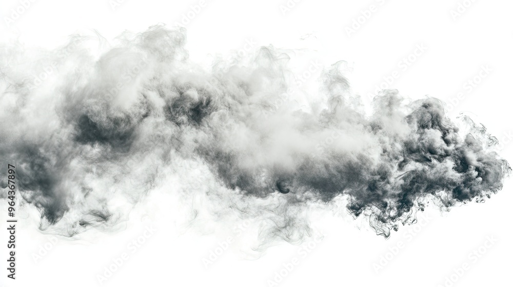 Dust cloud, white background. Generative AI Dust cloud, white background. Generative AI