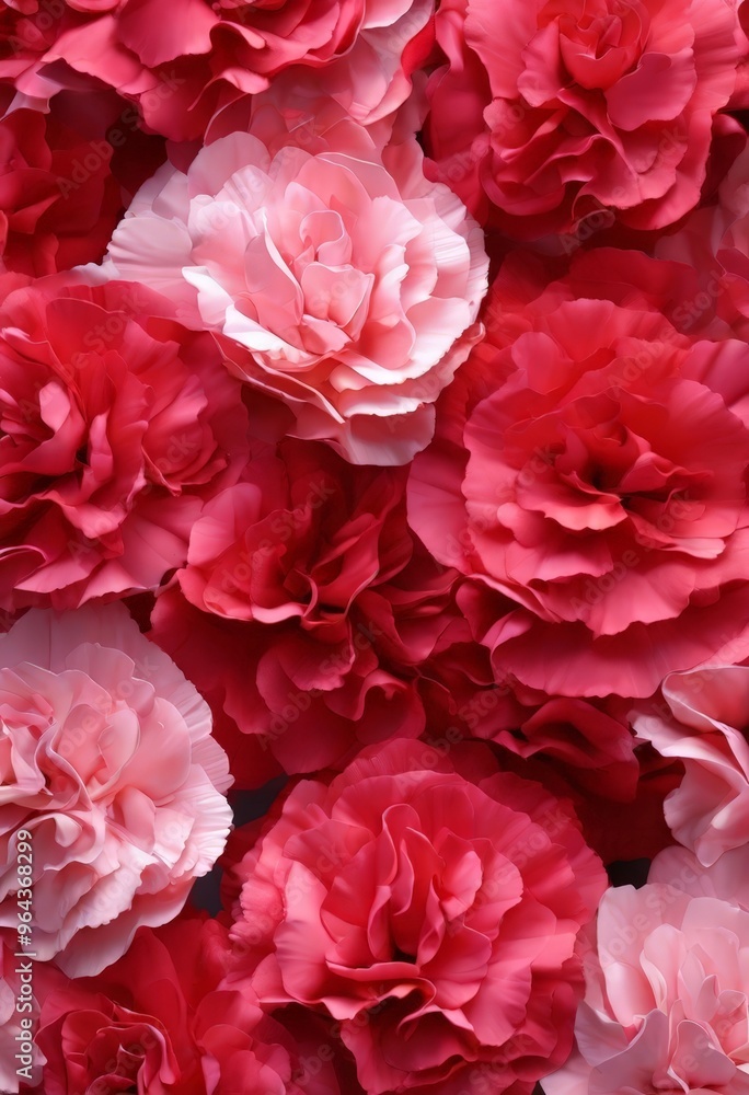 A close-up view of a vibrant bouquet of pink and red carnations, showcasing their delicate petals and lush foliage. A close-up view of a vibrant bouquet of pink and red carnations, showcasing their delicate petals and lush foliage.
