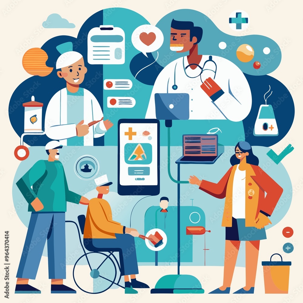 doctor and nurse with stethoscope doctor and nurse with stethoscope