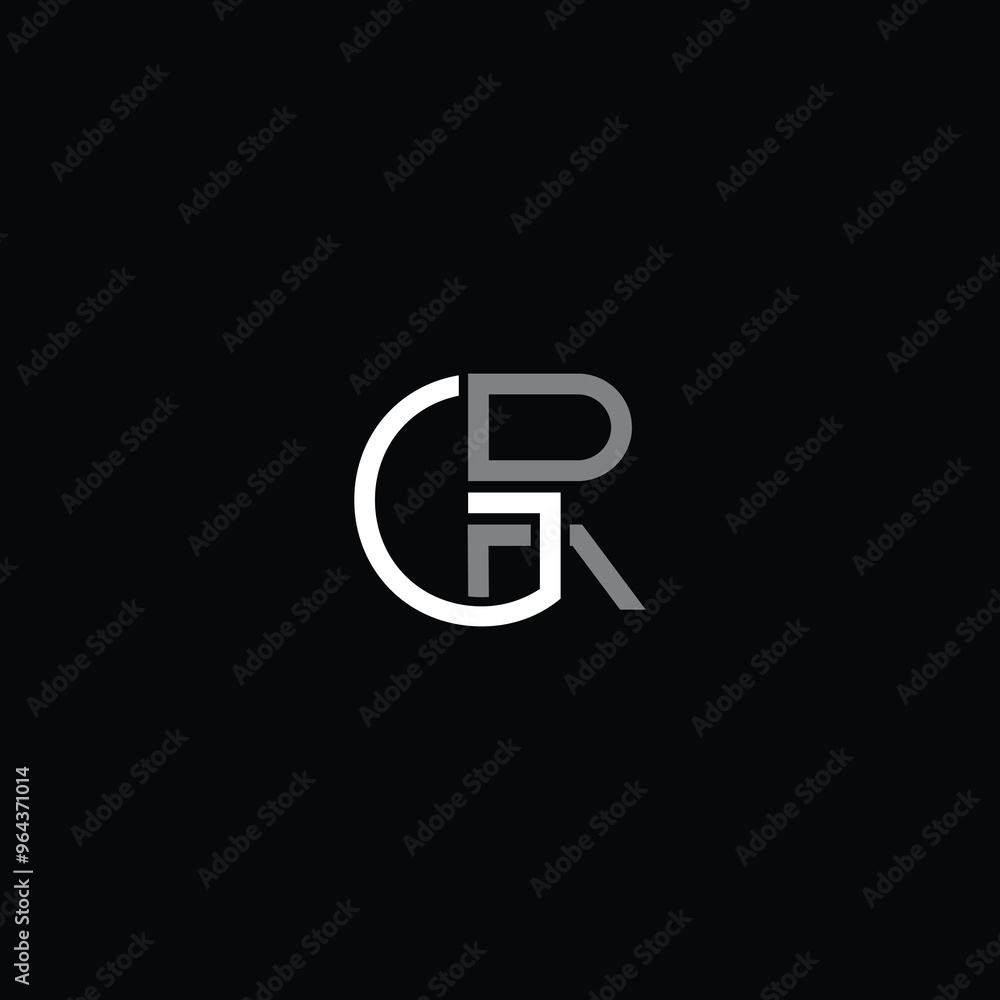 GR or RG letter logo design. Abstract outstanding professional business awesome artistic branding company different colors illustration. GR or RG letter logo design. Abstract outstanding professional business awesome artistic branding company different colors illustration.