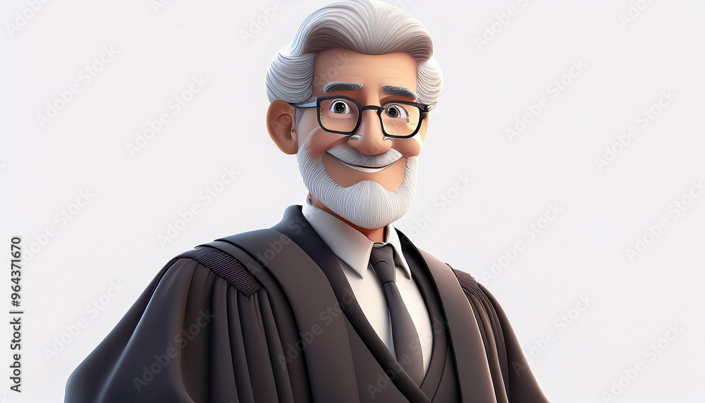Judge caucasian man isolated on white background showing ok sign with fingers Judge caucasian man isolated on white background showing ok sign with fingers