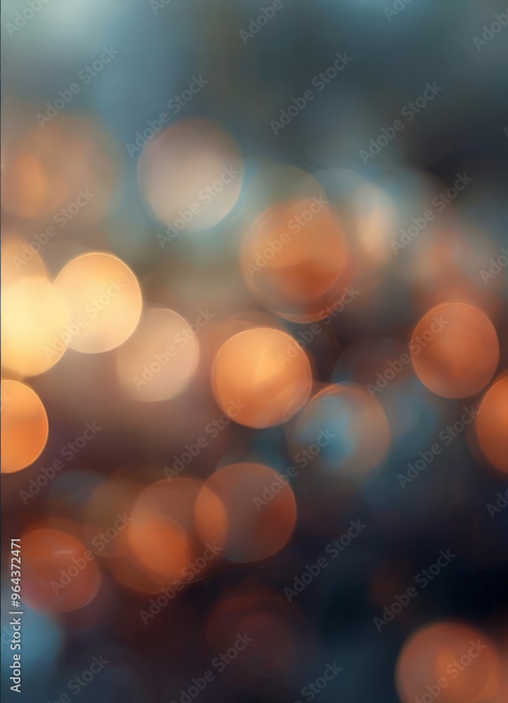 a blurred, abstract representation of bokeh lights, with a gradient of warm colors transitioning from orange to yellow and then to blue. a blurred, abstract representation of bokeh lights, with a gradient of warm colors transitioning from orange to yellow and then to blue.