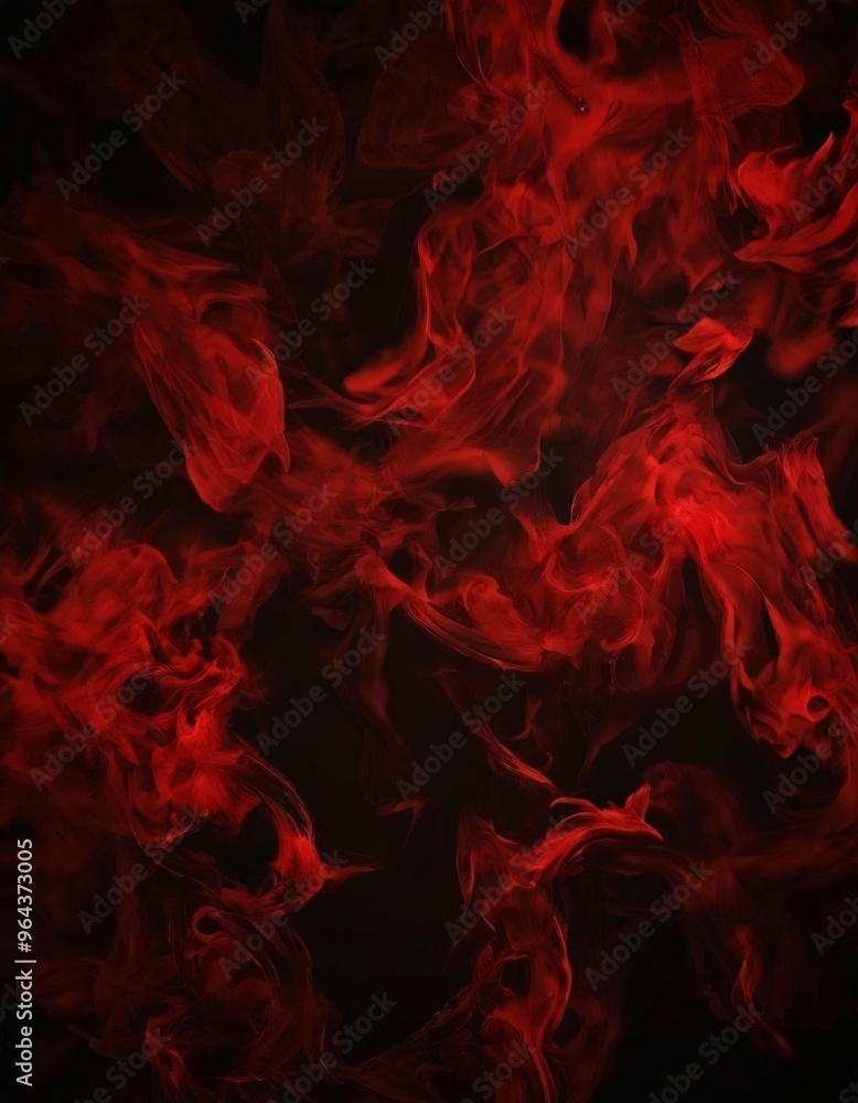 a close-up of a swirling pattern of red and black smoke, creating an abstract and dynamic visual effect. a close-up of a swirling pattern of red and black smoke, creating an abstract and dynamic visual effect.