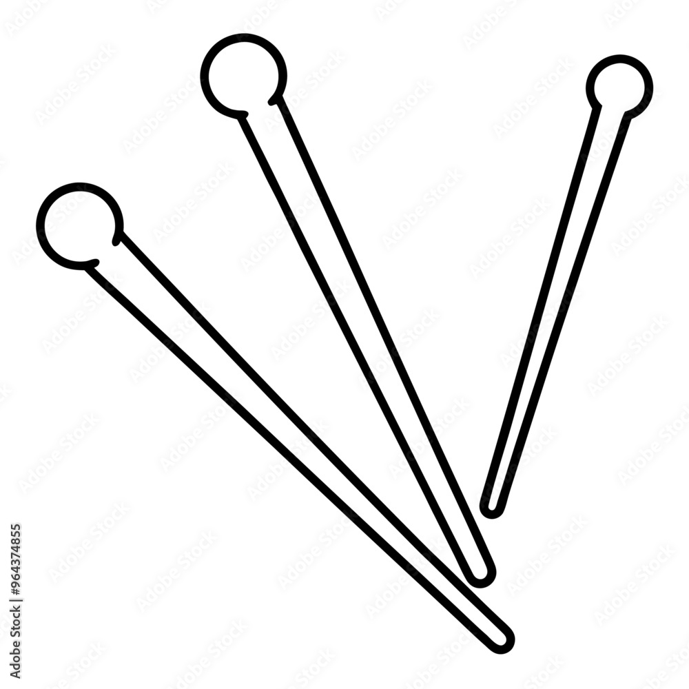 bobby pins outline coloring book page line art illustration digital drawing bobby pins outline coloring book page line art illustration digital drawing