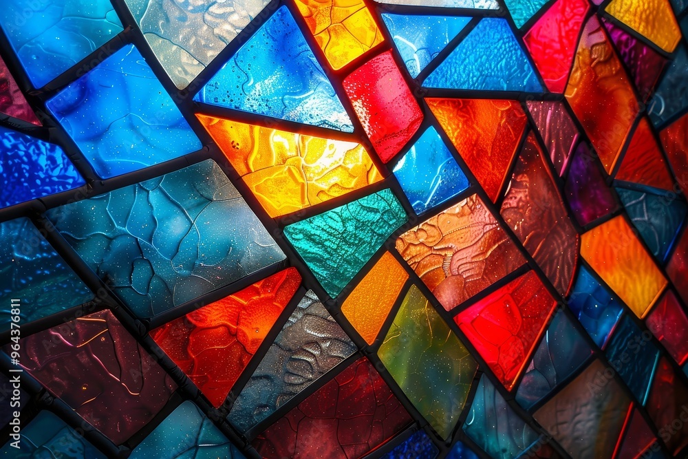 Shimmering Beauty An Abstract Stained Glass Background Shimmering Beauty An Abstract Stained Glass Background