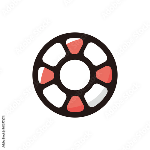 Swim ring outline icon for graphic design, apps and websites