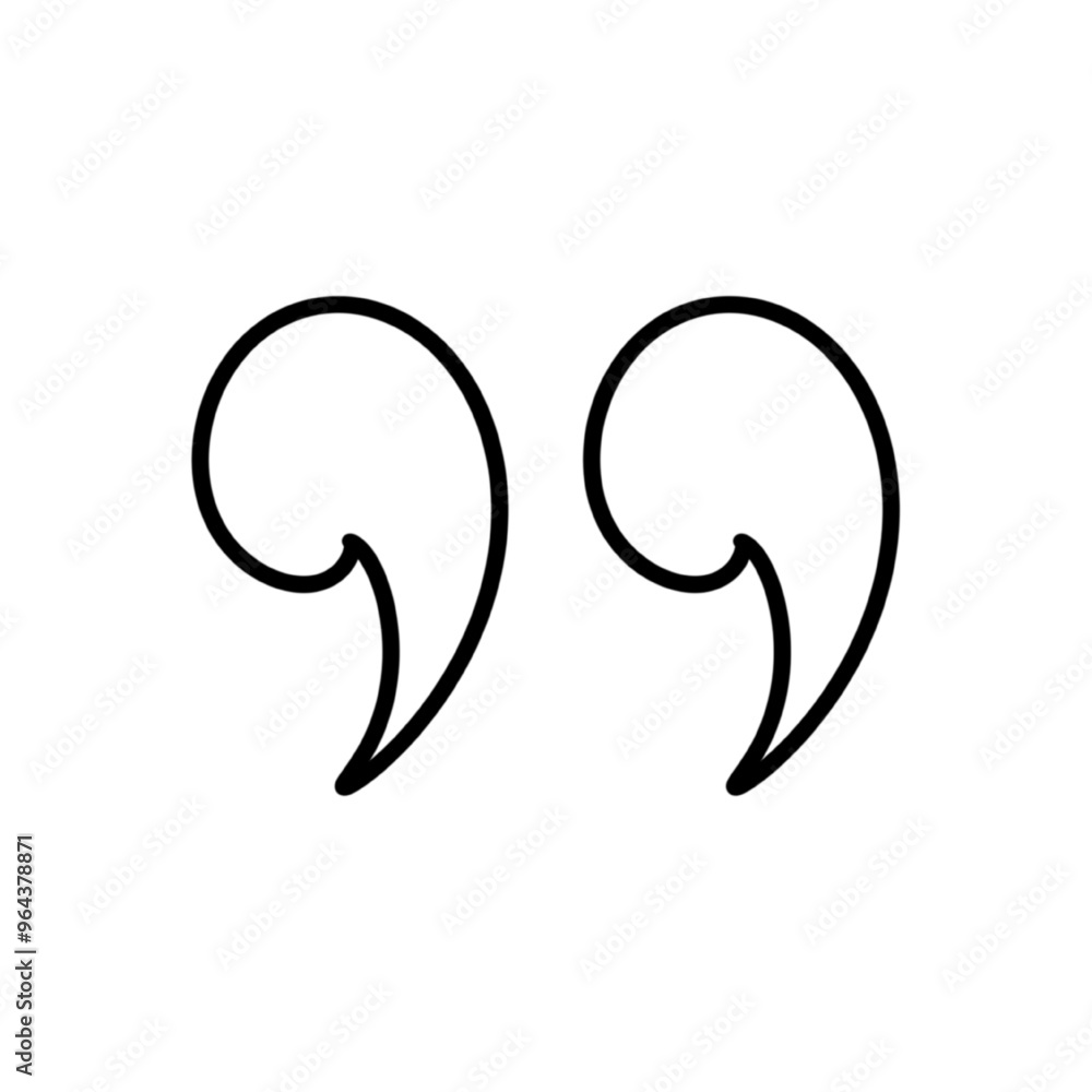 Quote icon vector illustration. Quotation mark sign and symbol Quote icon vector illustration. Quotation mark sign and symbol