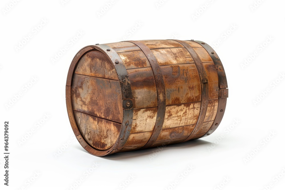 Fototapeta premium Oil barrel on white background with clipping path