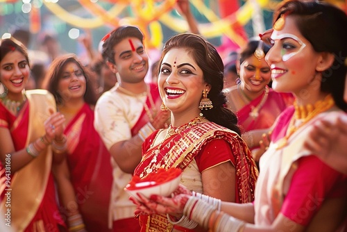 Durga Puja Festivities 2024 Celebrations of Hindu Bengali Tradition and Devotion photo