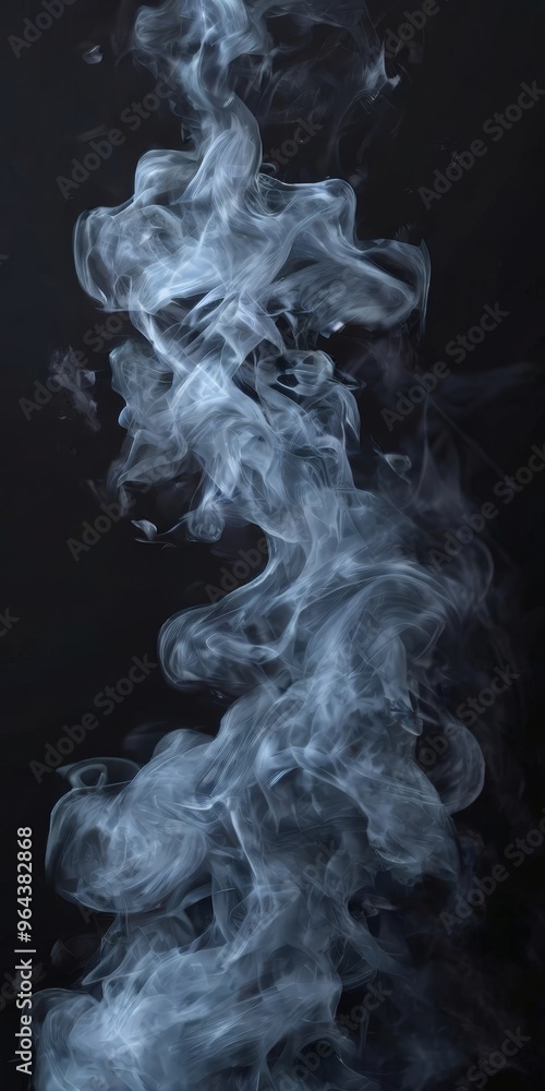 Abstract smoke swirls against a dark background, creating a sense of movement and mystery. Abstract smoke swirls against a dark background, creating a sense of movement and mystery.