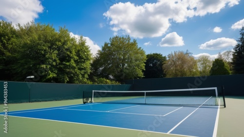 Wallpaper Mural tennis court with net Torontodigital.ca