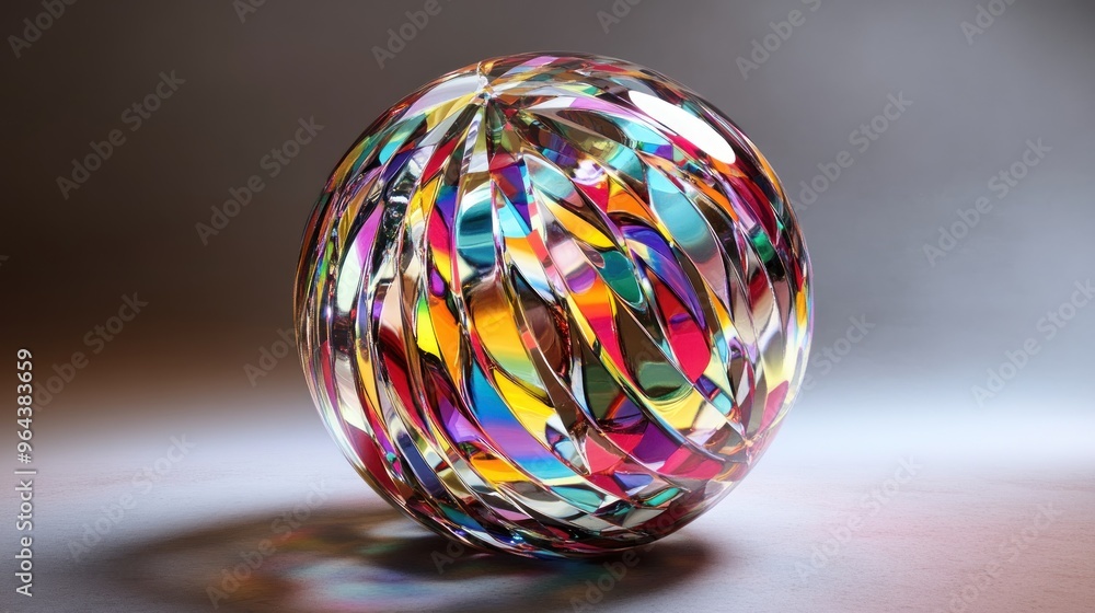 Colorful Glass Sphere Art Colorful Glass Sphere Art