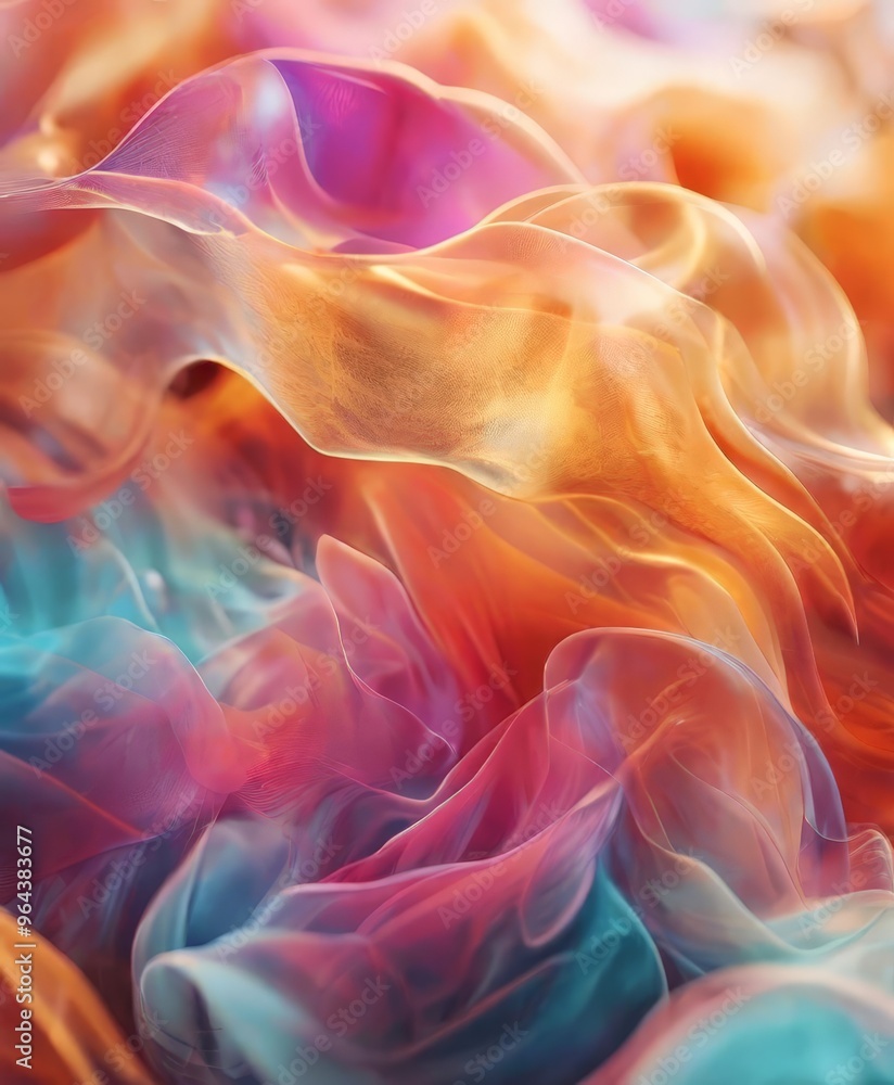 a close-up of a vibrant, abstract pattern of flowing, colorful fabric or material, with hues of orange, pink, blue, and purple creating a dynamic and visually striking composition. a close-up of a vibrant, abstract pattern of flowing, colorful fabric or material, with hues of orange, pink, blue, and purple creating a dynamic and visually striking composition.