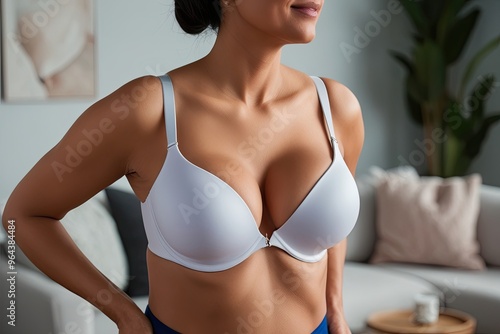 Supportive Bra for Women During Breast Augmentation Recovery