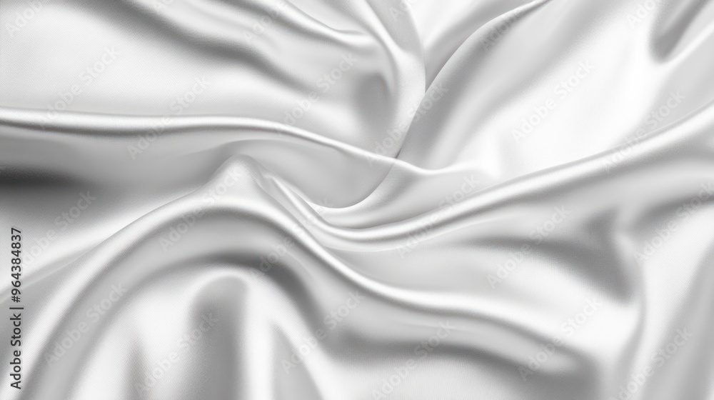 White Silk Fabric with Draped Texture White Silk Fabric with Draped Texture