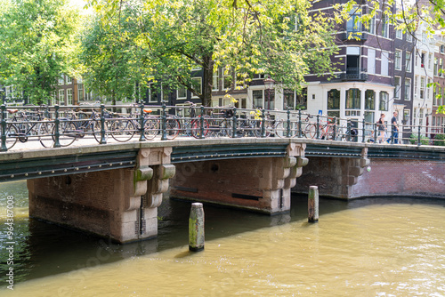 bridge over the canals of Amsterdam photo