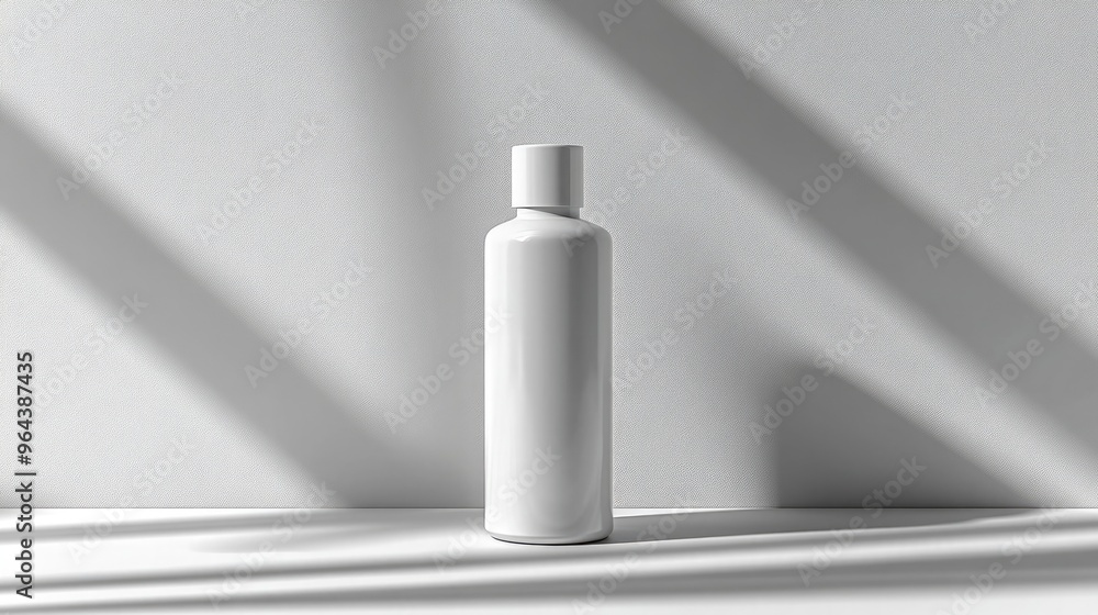 Clean and Simple White Plastic Lotion Bottle Design for Skincare and Cosmetic Products Clean and Simple White Plastic Lotion Bottle Design for Skincare and Cosmetic Products