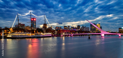 Long distance view of Puerto Madero, Buenos Aires