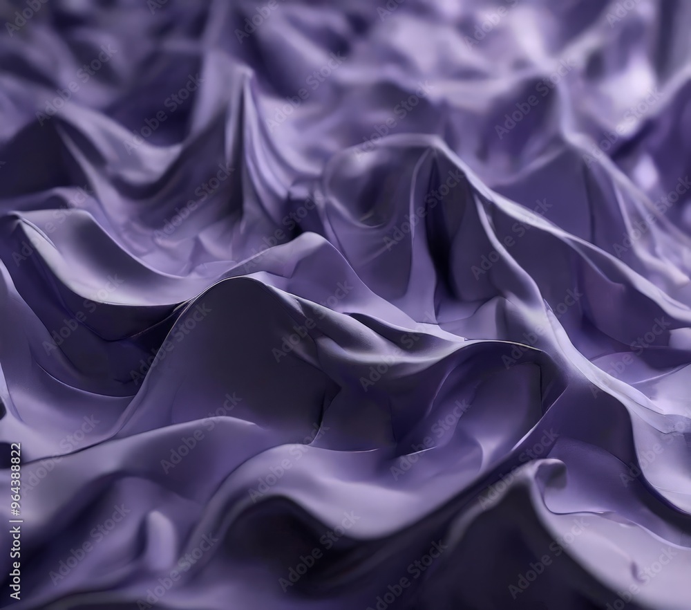 Fototapeta premium a close-up view of a fabric with a purple hue, exhibiting a textured and flowing appearance.