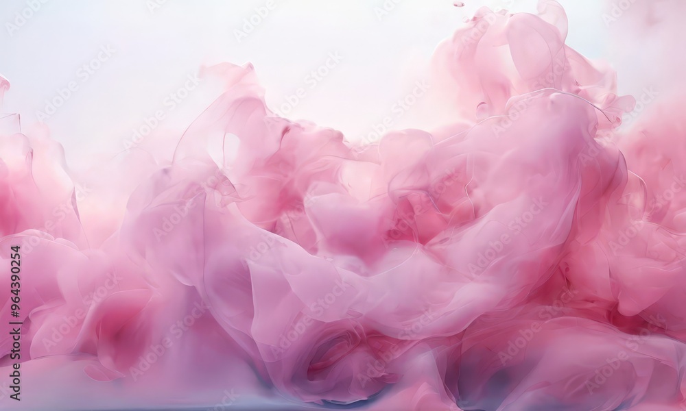 Pink smoke swirls and dances in the air, creating an ethereal and dreamlike atmosphere. Pink smoke swirls and dances in the air, creating an ethereal and dreamlike atmosphere.
