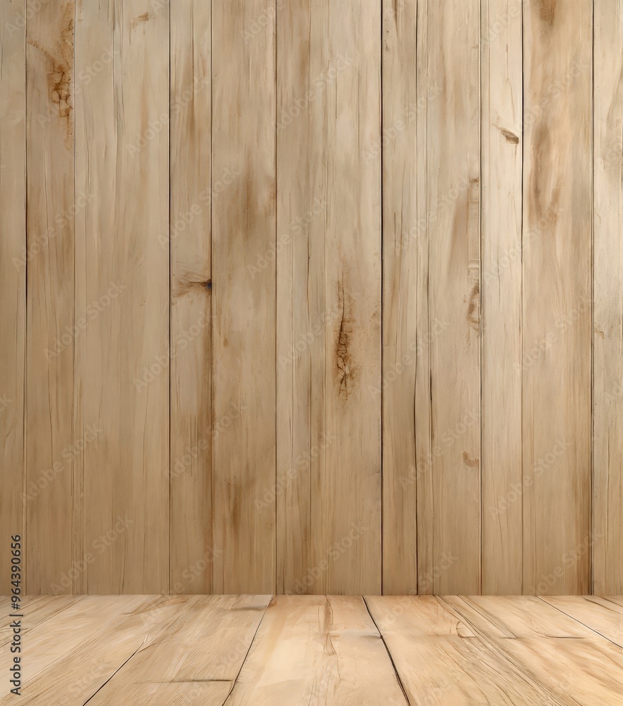 Naklejka premium a wooden wall with vertical planks arranged in a grid pattern, creating a textured and rustic appearance.