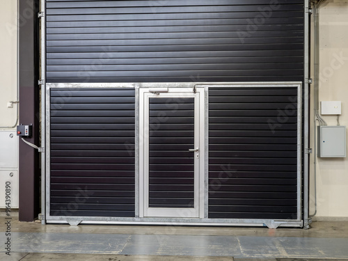 Closed rolling doors. Gate ...