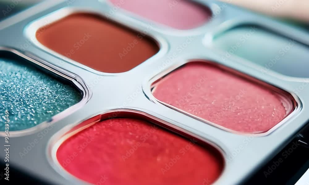Makeup palette with vibrant colors - 4K video stock Makeup palette with vibrant colors - 4K video stock