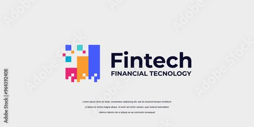 abstract financial technology logo business