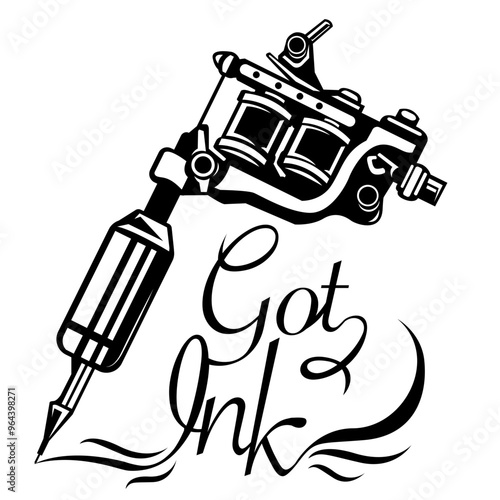 Got Ink | Tattoo Machine | Tattoo | Tattoo Design | Tattoo Shop | Ink Master | Skin Artist | Tattoo Design | Original Illustration | Vector and Clipart | Cutfile and Stencil