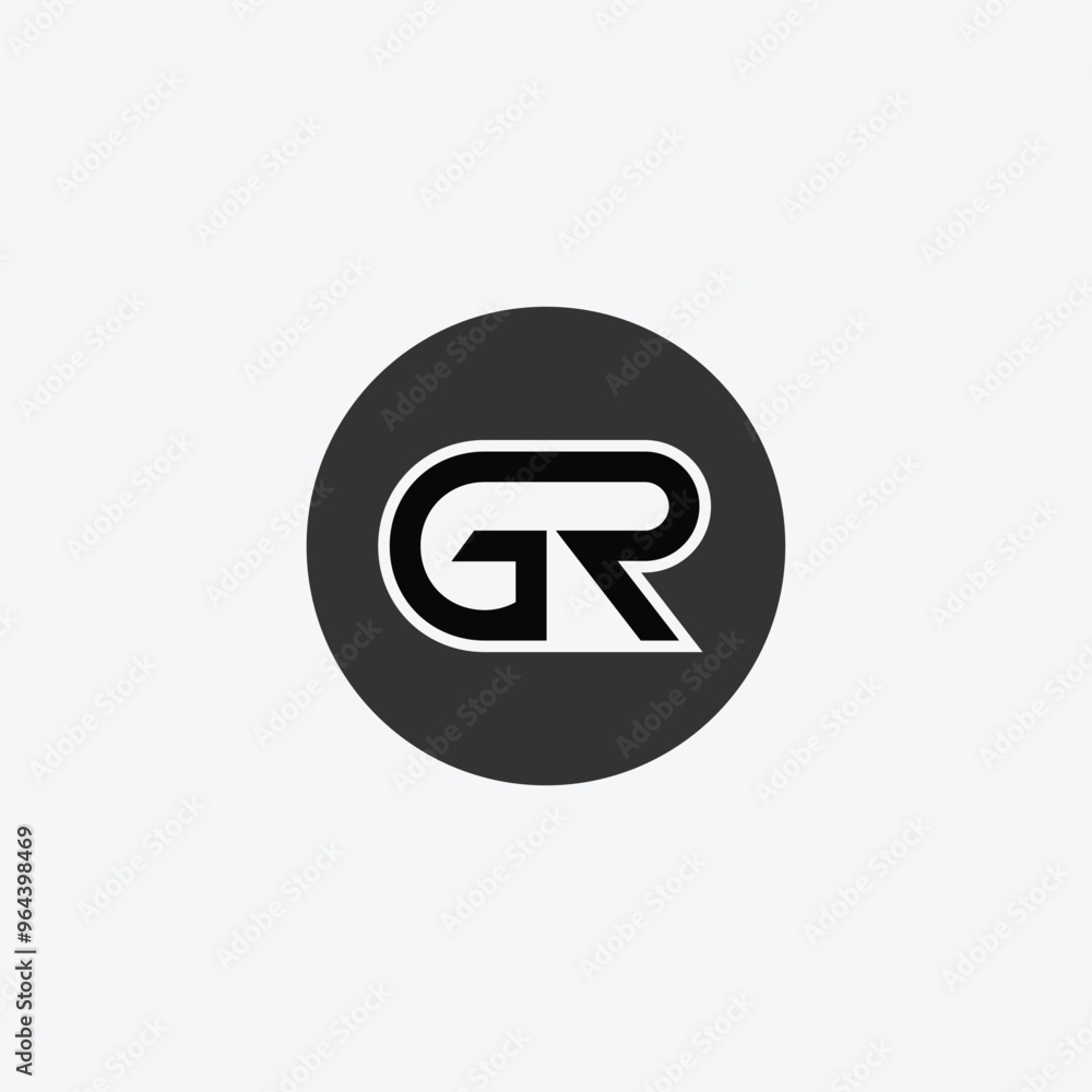GR or RG letter logo design. Abstract outstanding professional business awesome artistic branding company different colors illustration. GR or RG letter logo design. Abstract outstanding professional business awesome artistic branding company different colors illustration.