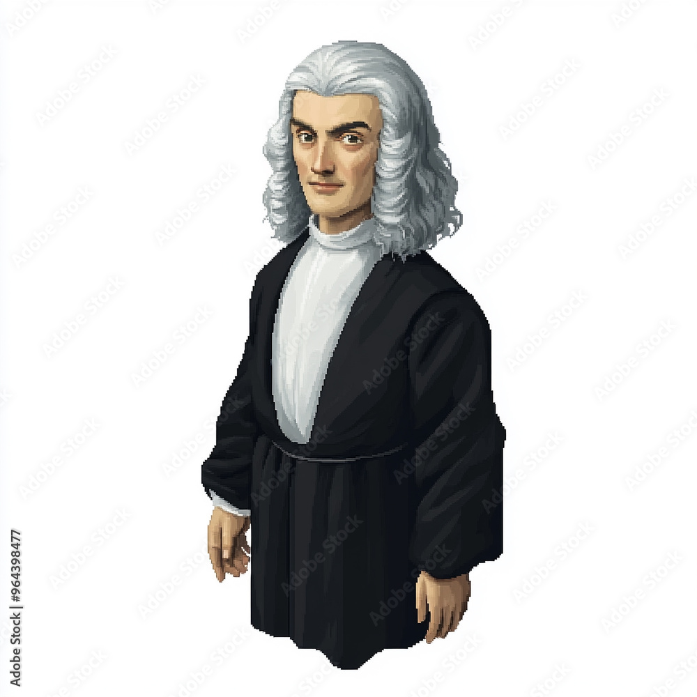 Sir Isaac Newton, Sir Isaac Newton, Sir Isaac Newton, Pixel art, isometric, chibi style, pixel design Sir Isaac Newton, Sir Isaac Newton, Sir Isaac Newton, Pixel art, isometric, chibi style, pixel design