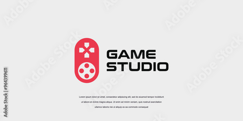 Vector game logo template. Joystick icon letter game logo