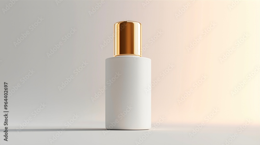 mockup of a fancy lurxurious cream bottle on neutral background mockup of a fancy lurxurious cream bottle on neutral background