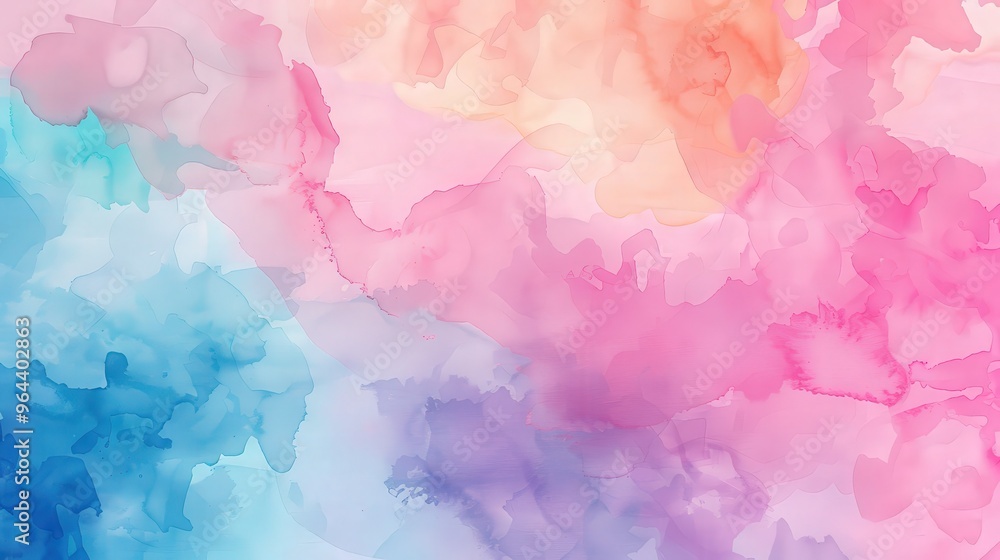 Dreamy Pastel Watercolors, soft splashes blend in delicate hues, creating an artistic, whimsical ambiance perfect for creative projects or calming decor. Dreamy Pastel Watercolors, soft splashes blend in delicate hues, creating an artistic, whimsical ambiance perfect for creative projects or calming decor.