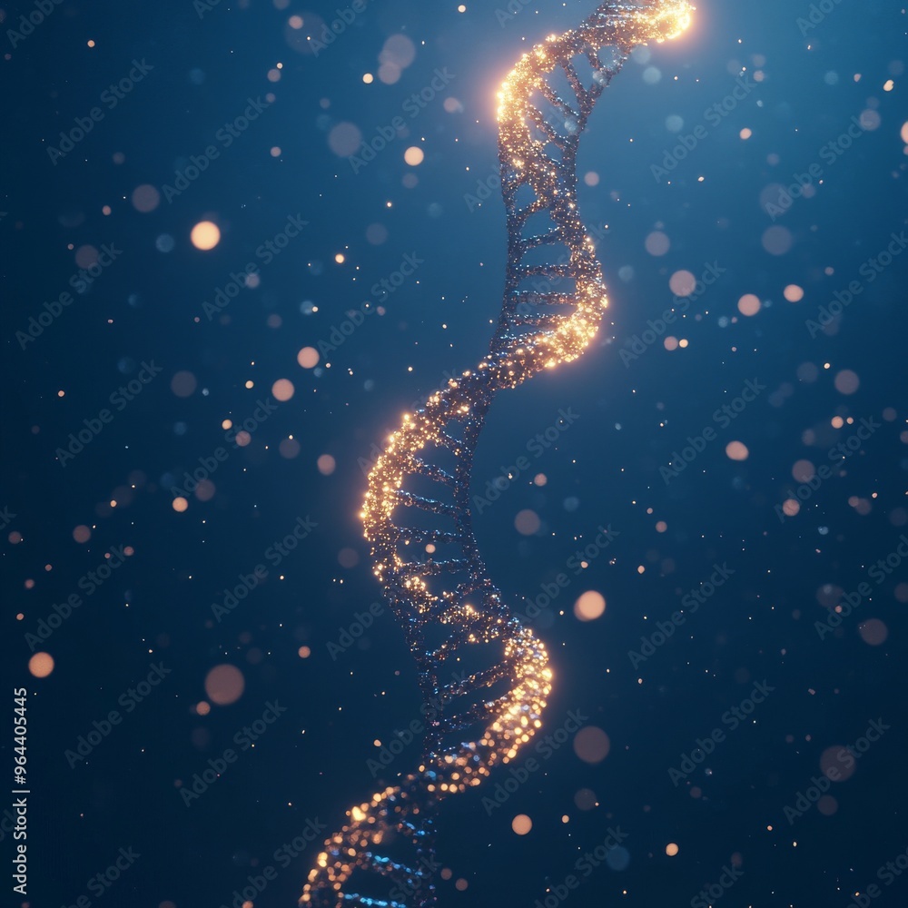 3D rendering of a twisting DNA double helix 3D rendering of a twisting DNA double helix